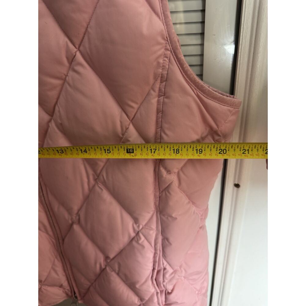 Pendleton Quilted Vest Women’s Pink Sz XL Down Feather Filling Full Zip Pockets - Picture 6 of 8